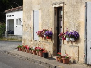 Maison fleurie à Rions
