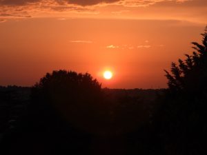 Coucher de soleil en juin, Gironde